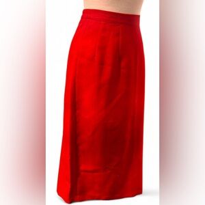 Sweet Life Elegant Red Women's Festive Skirt with Zipper and Button Size 12